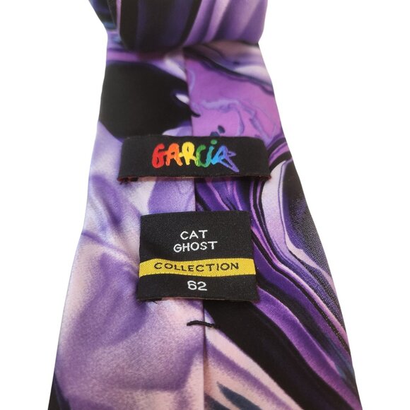 Jerry Garcia Necktie URBAN CAT GHOST Collection #62 Multicolor 100% Silk - Picture 6 of 7
